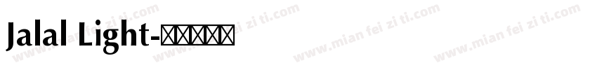 Jalal Light字体转换